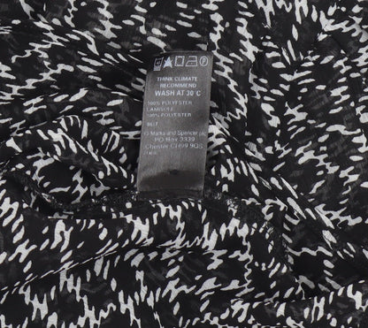 Womens UK Size 14 Marks and Spencer Black  Button-Up