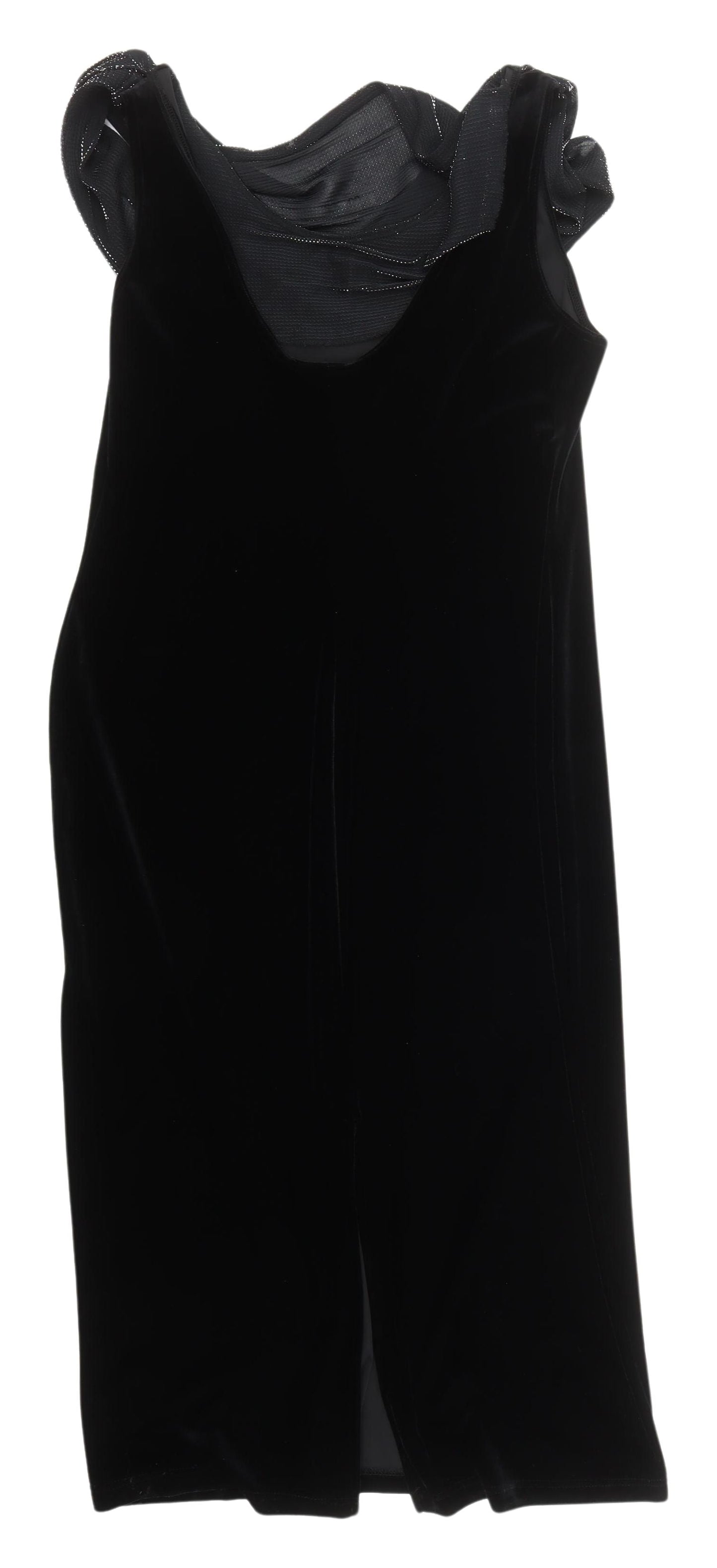 C&A Women's Black Velvet Sheath Dress Size 18