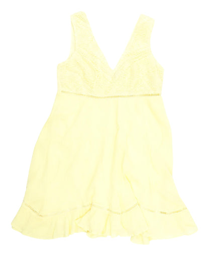 River Island Yellow A-Line Mini Dress, Size 8