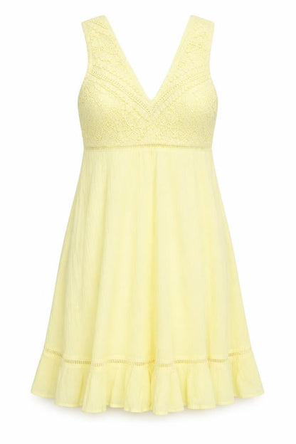 River Island Yellow A-Line Mini Dress, Size 8