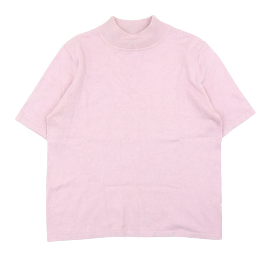 Womens UK Size M Signature Pink Pullover Jumper