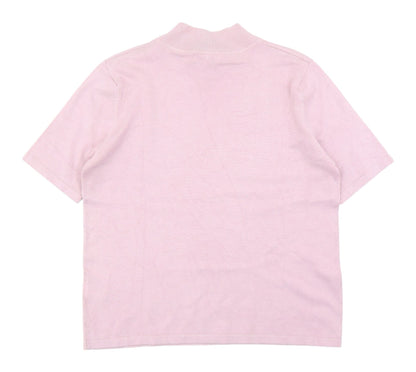 Womens UK Size M Signature Pink Pullover Jumper
