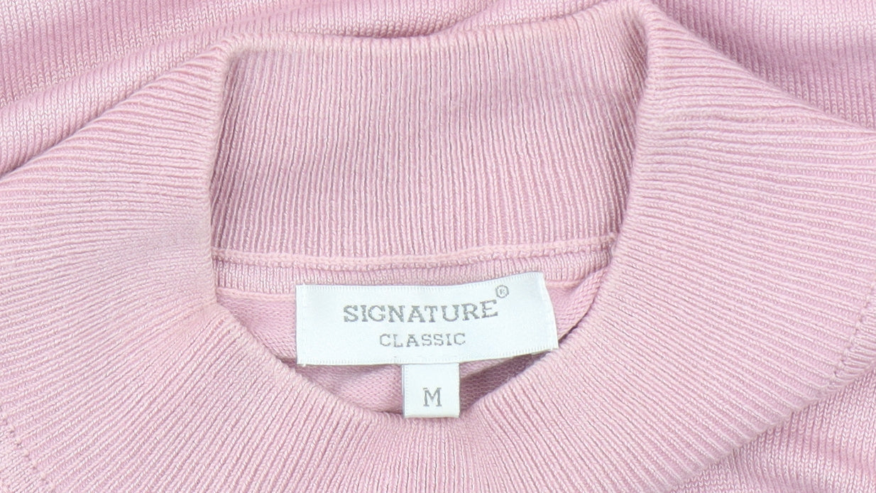 Womens UK Size M Signature Pink Pullover Jumper