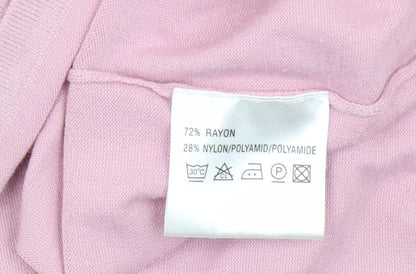 Womens UK Size M Signature Pink Pullover Jumper