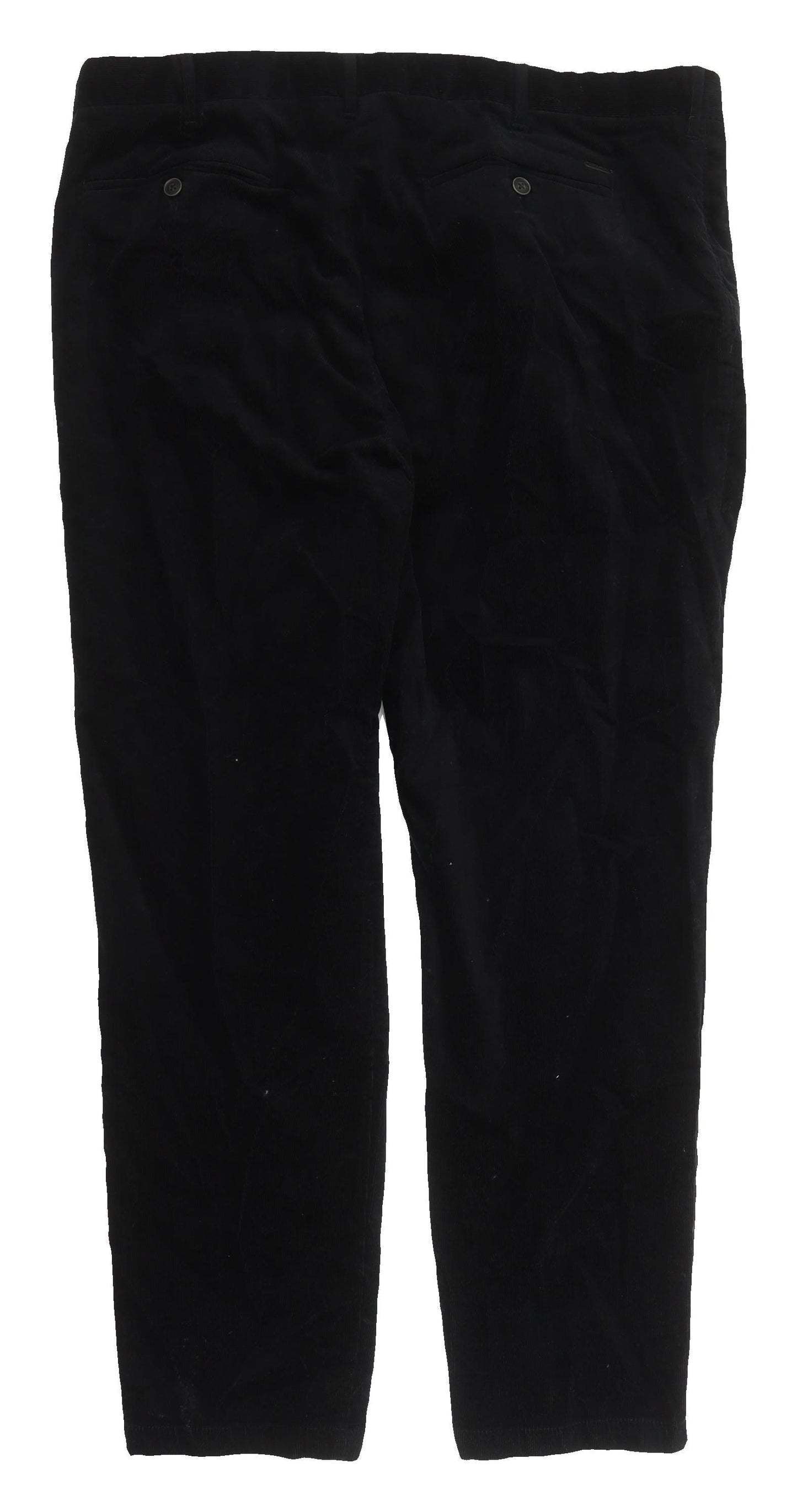 Marks and Spencer Men's Black Tapered Corduroy Trousers