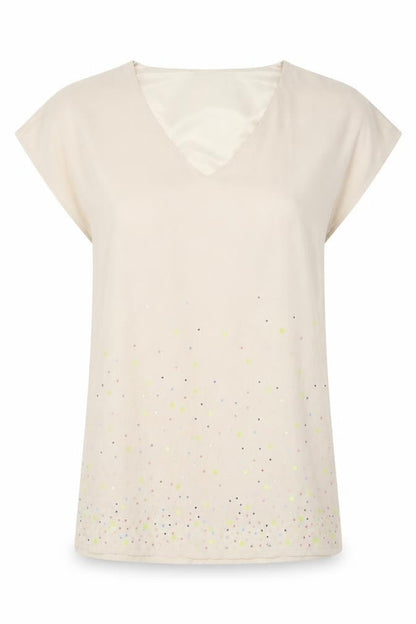 Womens UK Size 8 H&M Beige Basic Blouse