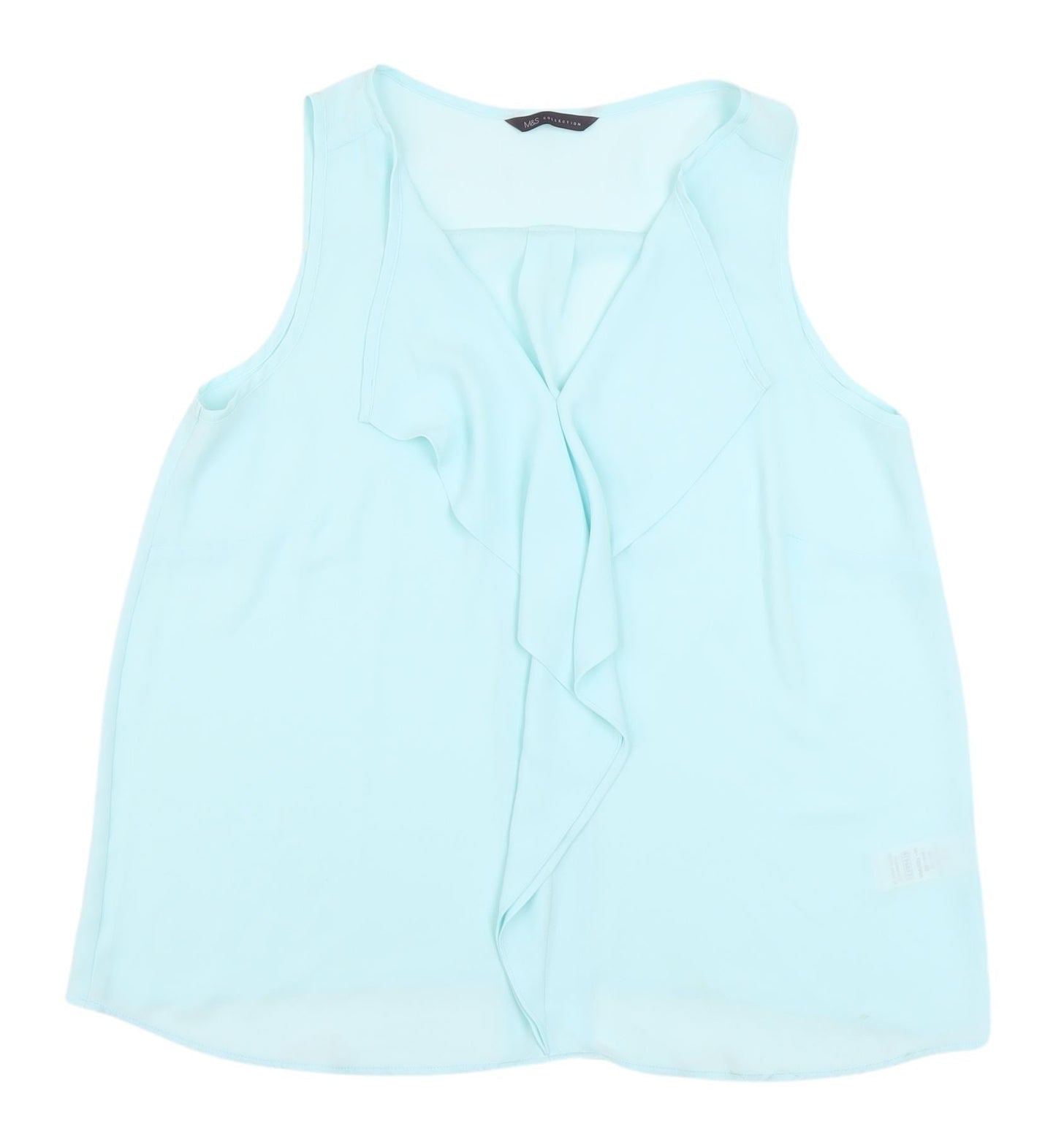 Womens UK Size 12 Marks and Spencer Blue Basic Blouse