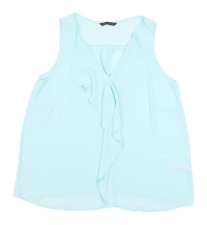 Womens UK Size 12 Marks and Spencer Blue Basic Blouse