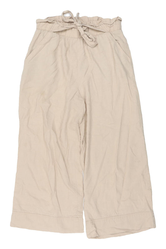 New Look Women's Beige Paperbag Trousers Size 8