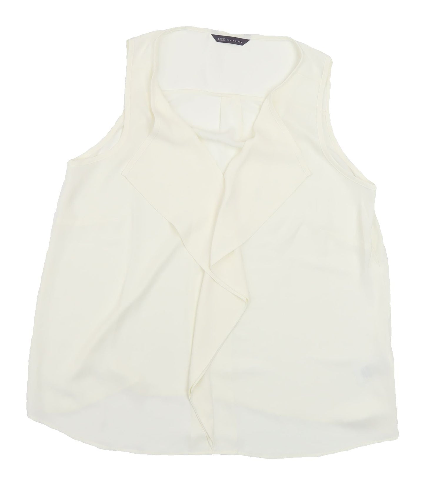 Womens UK Size 12 Marks and Spencer Ivory Basic Blouse