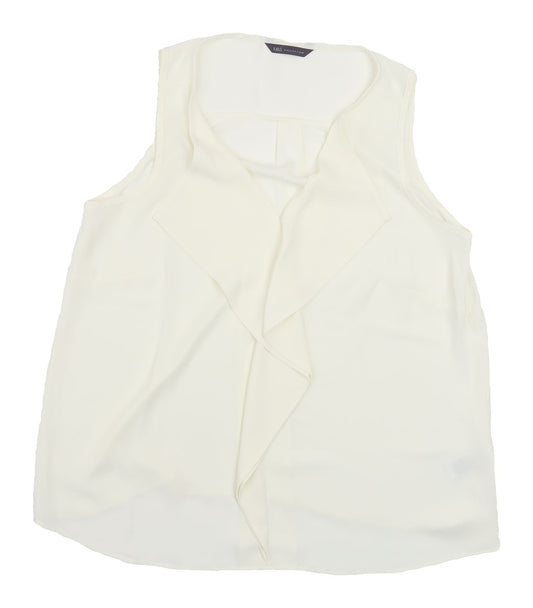 Womens UK Size 12 Marks and Spencer Ivory Basic Blouse