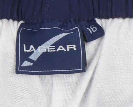 LA Gear Women's Blue Bermuda Shorts Size 16