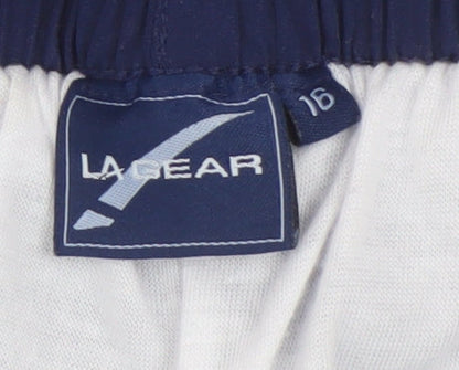LA Gear Women's Blue Bermuda Shorts Size 16