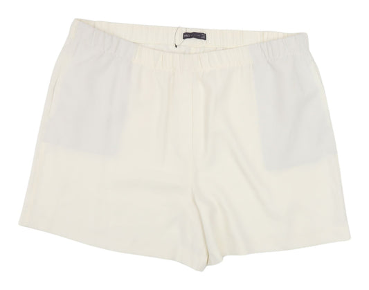 Marks and Spencer Women's White Regular Shorts 24
