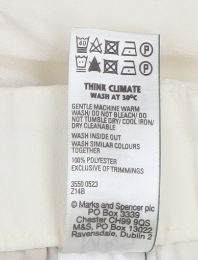 Marks and Spencer Women's White Regular Shorts 24