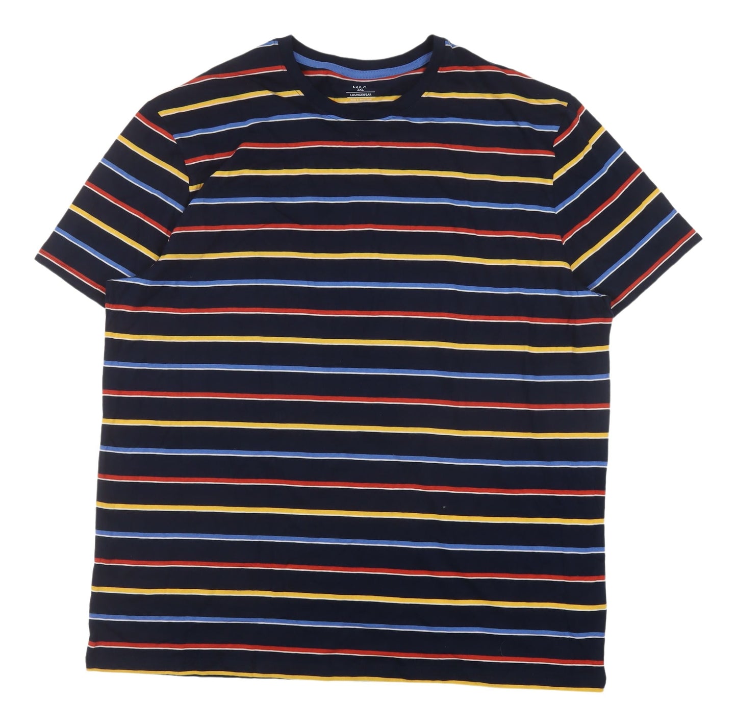 Marks and Spencer Men's Striped T-Shirt 2XL Multicoloured