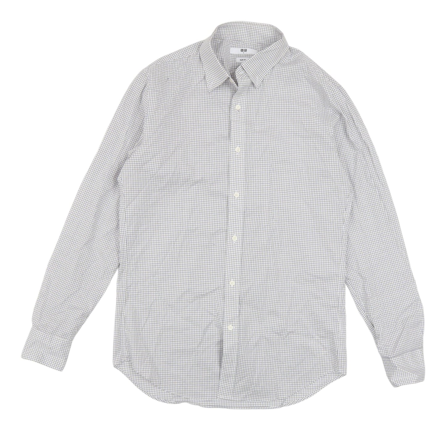 Uniqlo Men's Slim Multicoloured Check Shirt S