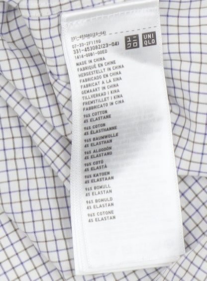 Uniqlo Men's Slim Multicoloured Check Shirt S