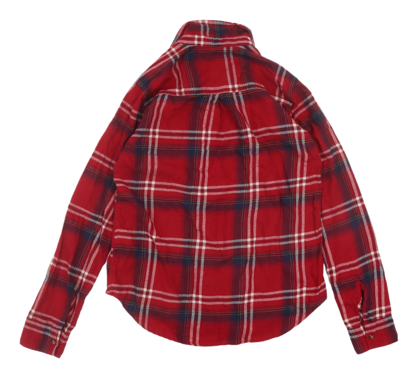Womens UK Size XS Hollister Red Classic Button-Up
