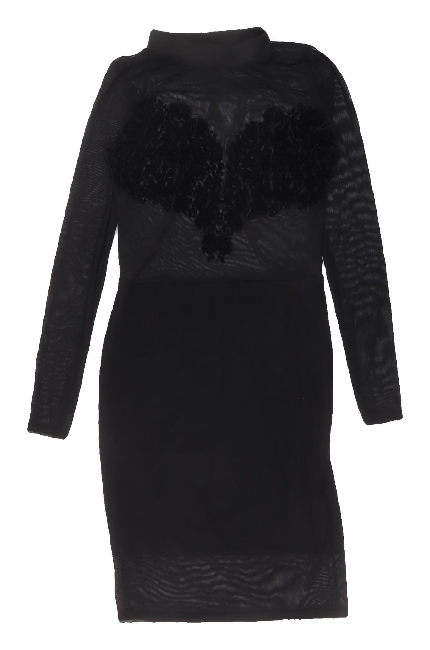 Ayanapa Black Bodycon Dress Women Size 8 Knee Length