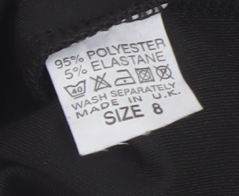 Ayanapa Black Bodycon Dress Women Size 8 Knee Length