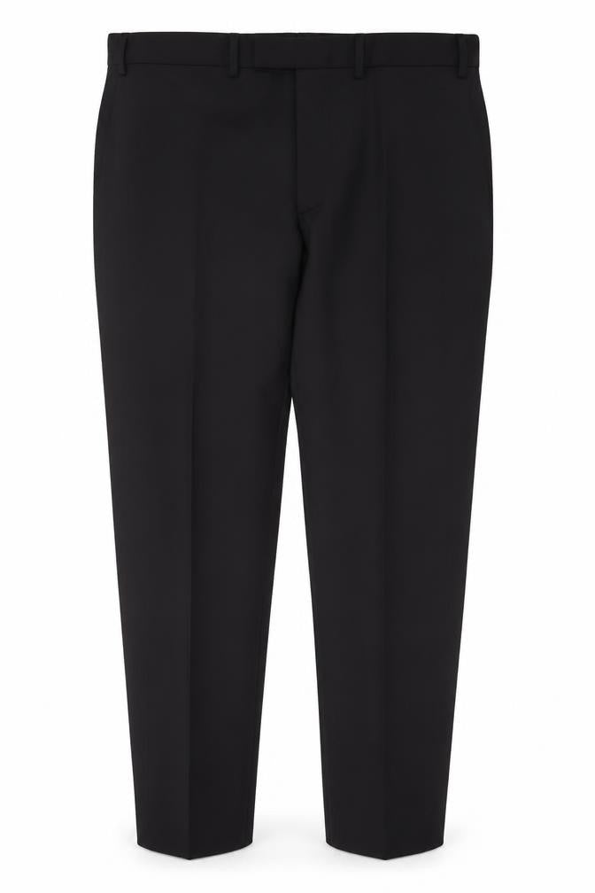 Mens UK Size 42 Marks and Spencer Tailored Fit Dress Pants Black Trousers