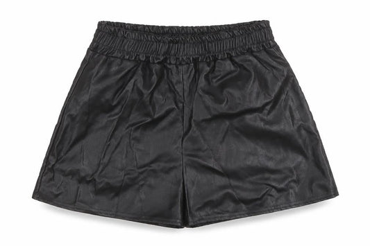 Missy Empire Women's Black Faux Leather Shorts, UK 8
