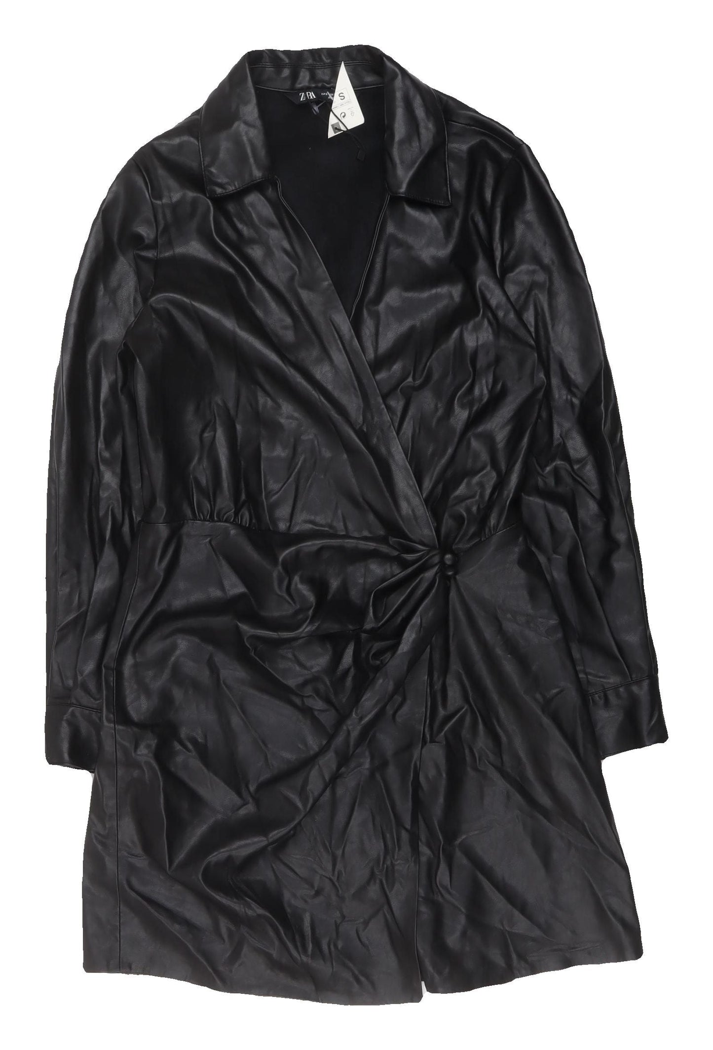 Zara Women's Black Collared Jacket Dress S