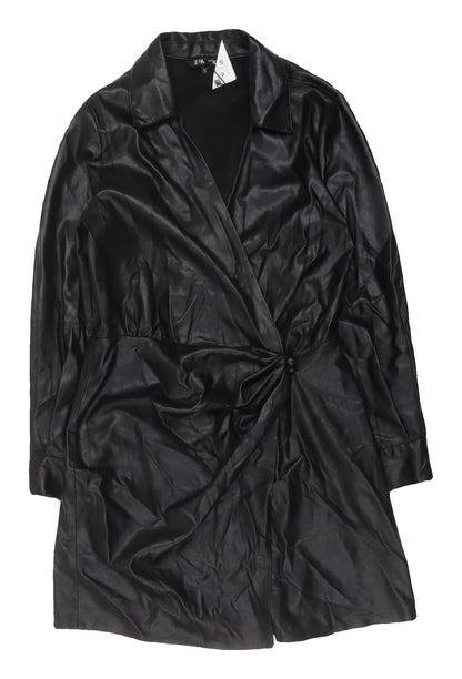 Zara Women's Black Collared Jacket Dress S