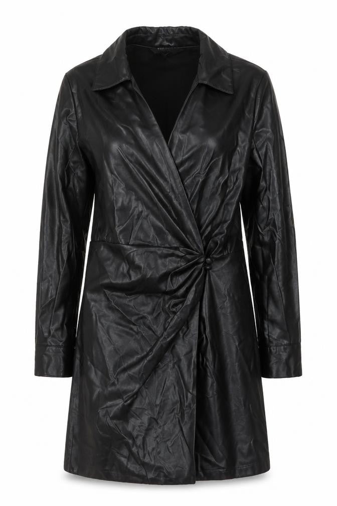 Zara Women's Black Collared Jacket Dress S