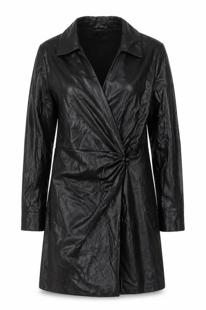 Zara Women's Black Collared Jacket Dress S