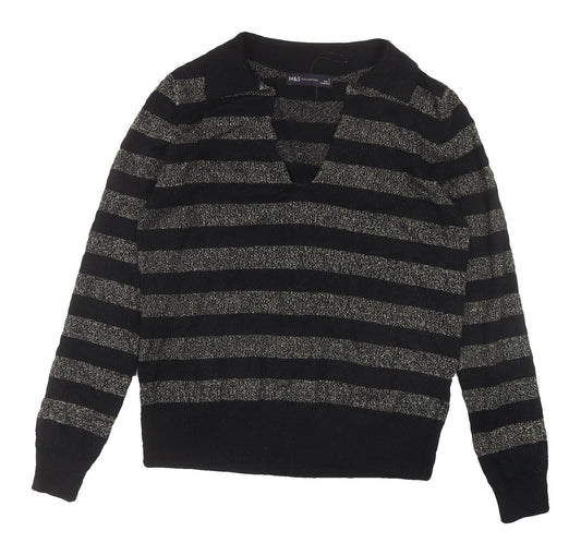 Womens UK Size S Marks and Spencer Black Jumper Jumper