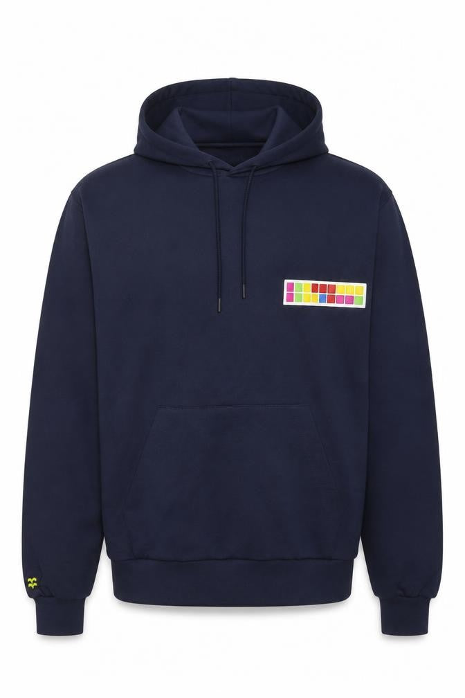 Mens UK Size M Bravian Blue Pullover Hoodie