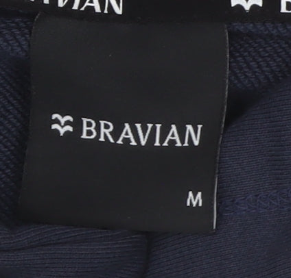 Mens UK Size M Bravian Blue Pullover Hoodie