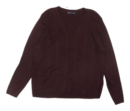 Womens UK Size 20 Marks and Spencer Brown Pullover Jumper