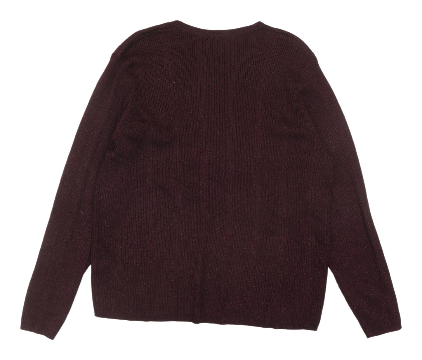 Womens UK Size 20 Marks and Spencer Brown Pullover Jumper