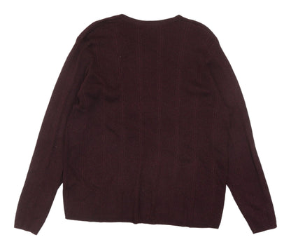 Womens UK Size 20 Marks and Spencer Brown Pullover Jumper