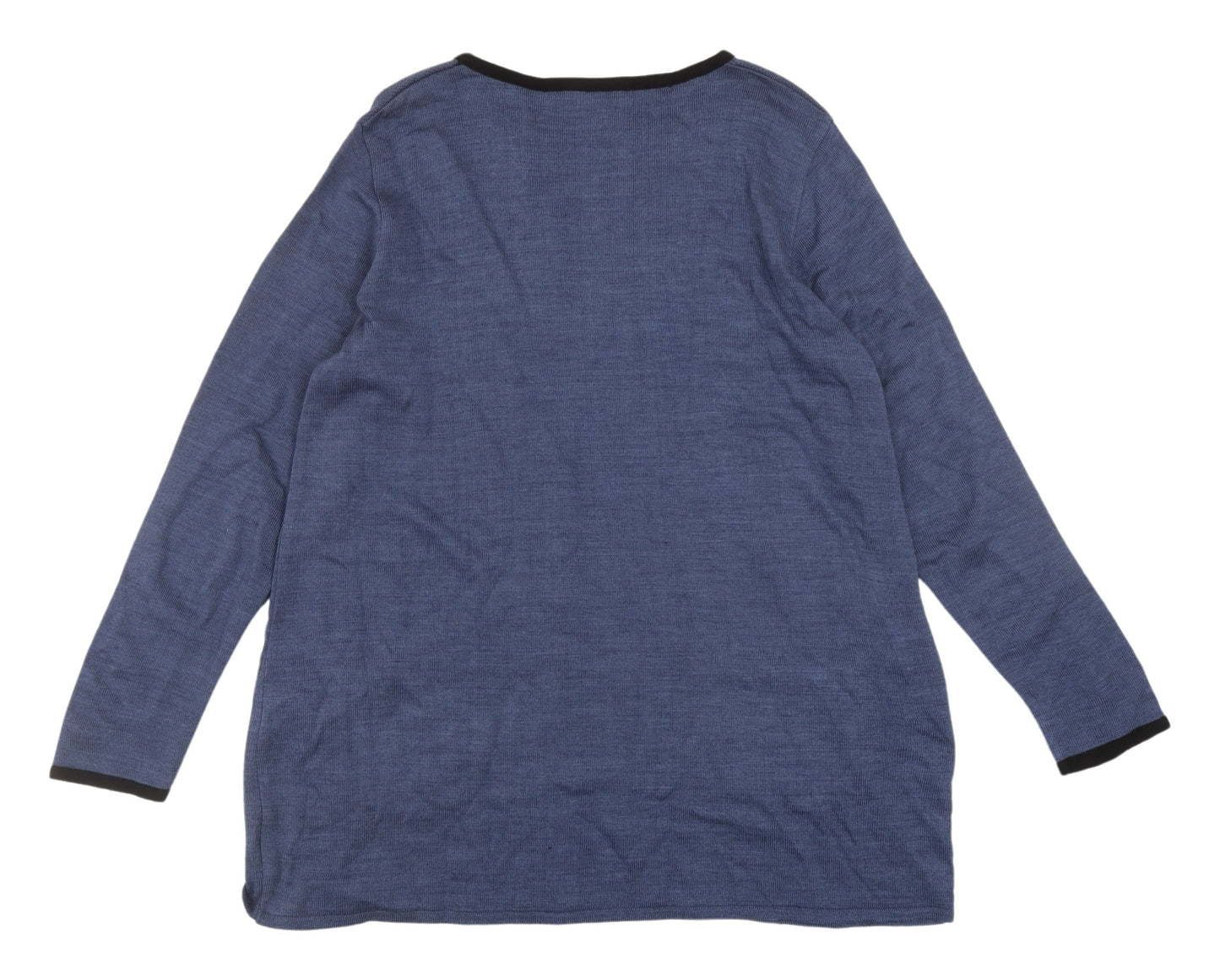 Womens UK Size 14 Afibel Blue Tunic Jumper
