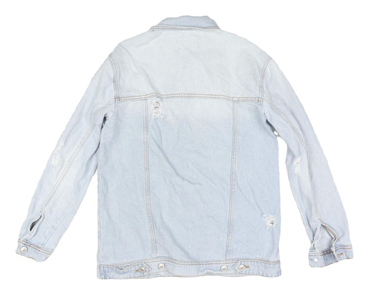 Womens UK Size 10 Stradivarius Blue Basic Jacket