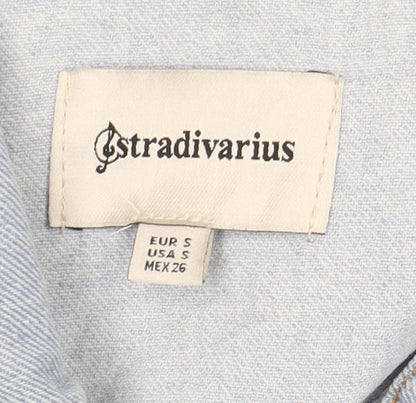 Womens UK Size 10 Stradivarius Blue Basic Jacket