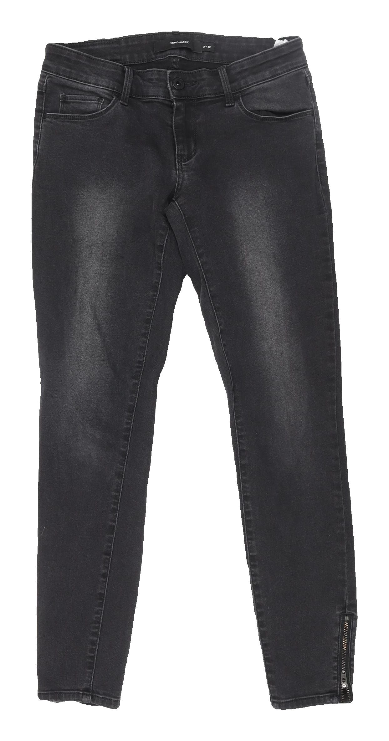 Womens UK Size 8 VERO MODA Slim Fit Skinny Black Jeans
