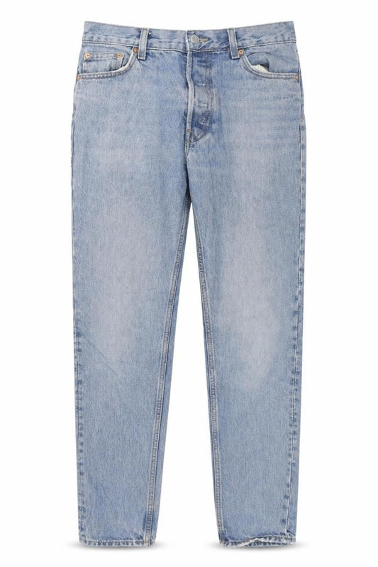 Mens UK Size 27 Weekday Relaxed Fit Tapered Blue Jeans