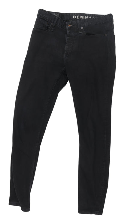 Denham Men's Black Slim Jeans, Size 29, Stretch Denim