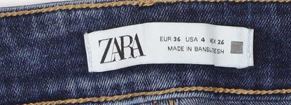 Zara Women's Blue Skinny Jeans, Size 8, Slim Fit