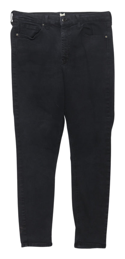Topshop Women's Black Skinny Jeans, Size L