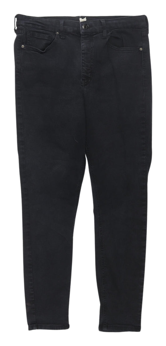 Topshop Women's Black Skinny Jeans, Size L