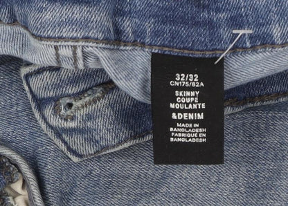 Men's &Denim Blue Skinny Jeans Size 32