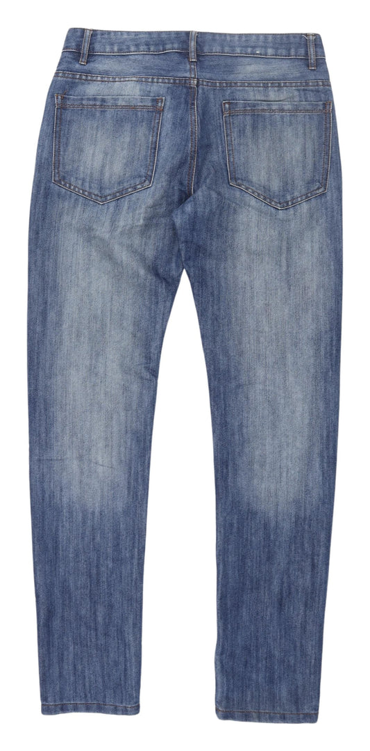 Denim Co. Men's Blue Slim Fit Straight Jeans