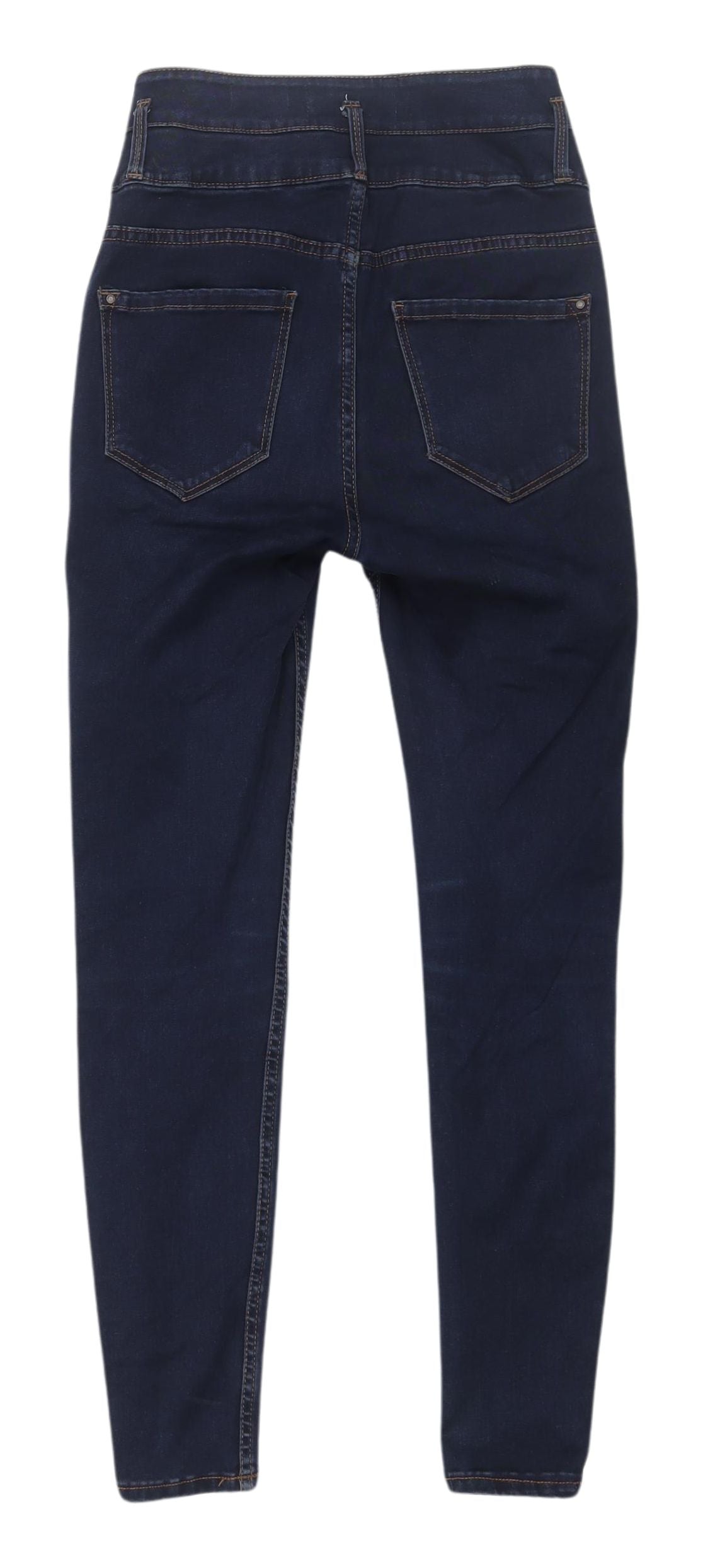 New Look Women's Blue High-Rise Skinny Jeans Size 8