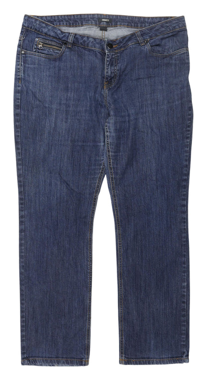 H&M Men's Blue Straight Jeans Size 22 Regular Fit